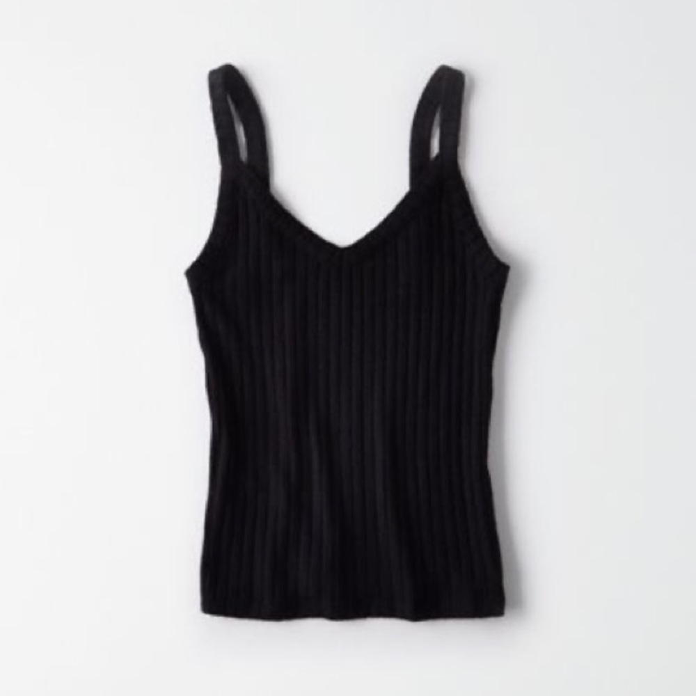 Ribbed Knit V Neck Cami